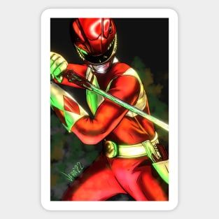 red ranger Sticker